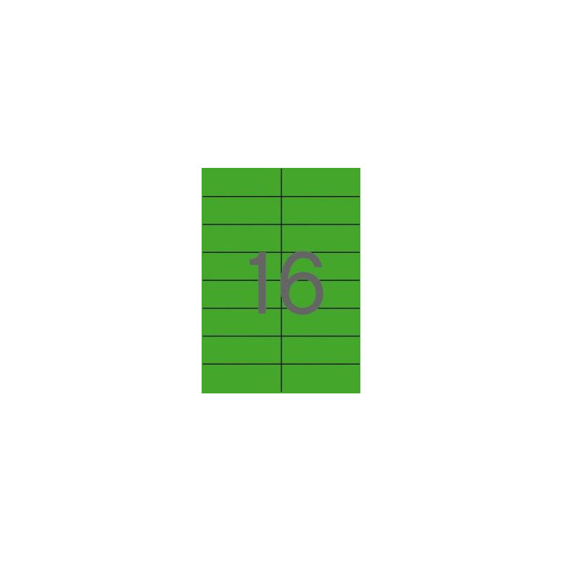 (01598) APLI ETIQUETAS ADHESIVAS 105X37MM INKJET/LÁSER C/RECTOS 16 X 20H VERDE FLUORESCENTE (01598) APLI ETIQUETAS ADHESIVAS 105X37MM INKJET/LÁSER C/RECTOS 16 X 20H VERDE FLUORESCENTE