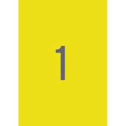 (01599) APLI ETIQUETAS ADHESIVAS 210X297MM INKJET/LÁSER C/RECTOS 1 X 20H AMARILLO