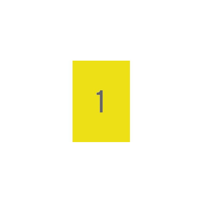 (01599) APLI ETIQUETAS ADHESIVAS 210X297MM INKJET/LÁSER C/RECTOS 1 X 20H AMARILLO (01599) APLI ETIQUETAS ADHESIVAS 210X297MM INKJET/LÁSER C/RECTOS 1 X 20H AMARILLO