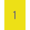 (01599) APLI ETIQUETAS ADHESIVAS 210X297MM INKJET/LÁSER C/RECTOS 1 X 20H AMARILLO