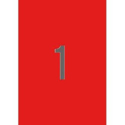 (01601) APLI ETIQUETAS ADHESIVAS 210X297MM INKJET/LÁSER C/RECTOS 1 X 20H ROJO