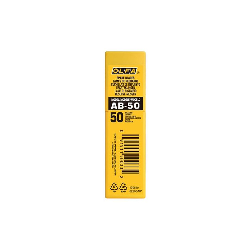 (AB-50) OLFA REPUESTO CUTTER 9MM / CUCHILLA FRACTURABLE 50 CUCHILLAS (AB-50) OLFA REPUESTO CUTTER 9MM / CUCHILLA FRACTURABLE 50 CUCHILLAS
