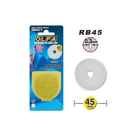 (RB45-1) OLFA REPUESTO PARA CUTTER RTY-2  / 1 CUCHILLA
