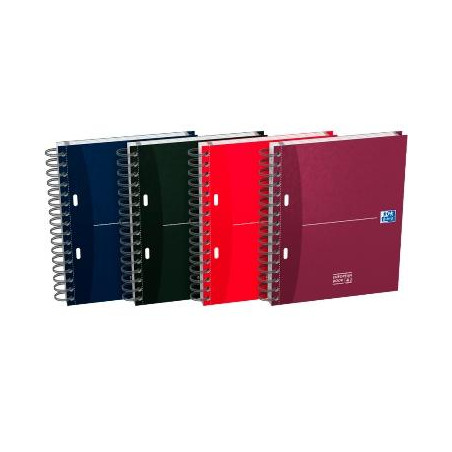 (100100314) OXFORD CUADERNO OFFICE ESSENTIALS EUROPEANBOOK 4 MICROPERFORADO 100H A5+ 5X5 C/SEPARADORES T/EXTRADURAS C/SURTIDOS