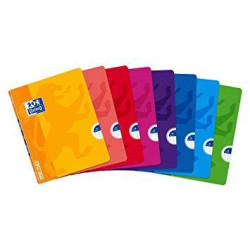 (400026392) OXFORD LIBRETA GRAPADA OPENFLEX 48H A5+ 4X4MM TAPA DE PLÁSTICO C/SURTIDOS