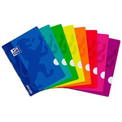 (400026393) OXFORD LIBRETA GRAPADA OPENFLEX 48H A4 4X4MM TAPA DE PLÁSTICO C/SURTIDOS