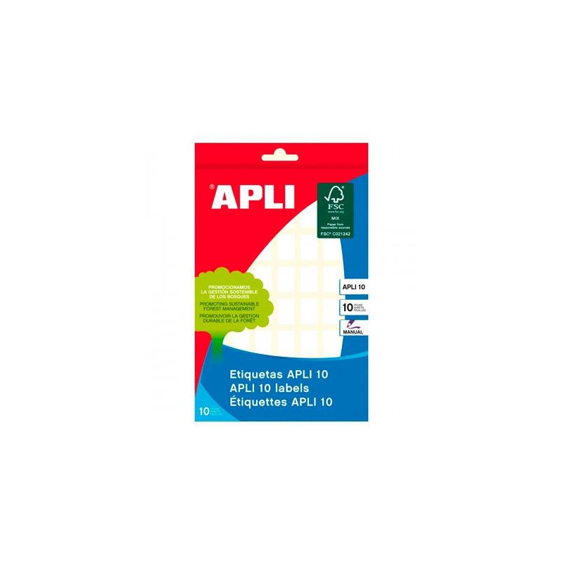 (01635) APLI ETIQUETAS ADHESIVAS 12X18MM ESCRITURA MANUAL C/ROMOS 56 X 10H BLANCO (01635) APLI ETIQUETAS ADHESIVAS 12X18MM ESCRITURA MANUAL C/ROMOS 56 X 10H BLANCO