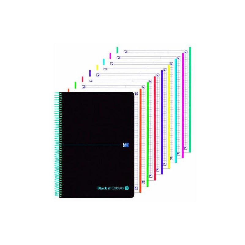 (400088489) OXFORD CUADERNO BLACK N´COLOURS EUROPEANBOOK 8 MICROPERFORADO 160H A4+ 5X5 T/PLÁSTICO NEGRO (400088489) OXFORD CUADERNO BLACK N´COLOURS EUROPEANBOOK 8 MICROPERFORADO 160H A4+ 5X5 T/PLÁSTICO NEGRO