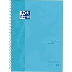 (400107010) OXFORD CUADERNO EUROPEANBOOK 1 TOUCH WRITE&ERASE 80H A4+ 5X5MM MICROPERFORADO T/EXTRADURA AZUL PASTEL
