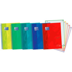 (400138671) OXFORD CUADERNO EBOOK 5 TOUCH ESPIRAL MICROPERFORADO A4+ 120H 5X5MM TAPA EXTRADURA C/SURTIDOS VIVOS