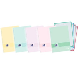 (400166695) OXFORD CUADERNO LIVE&GO EUREPEANBOOK 4 MICROPERFORADO 120H A5+ 5X5MM TAPA DE PLÁSTICO C/SURTIDOS PASTEL