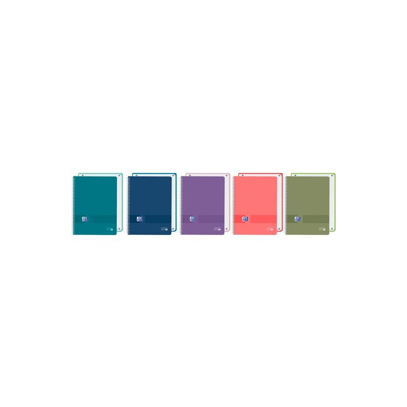 (400184007) OXFORD CUADERNO EUROPEANBOOK 1 LIVE&GO  80H A4+ 5X5 TAPA PLÁSTICO OPACO C/SURTIDOS VIVOS