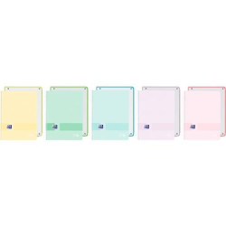 (400184020) OXFORD CUADERNO EUROPEANBOOK 1 LIVE&GO  80H A4+ 5X5 TAPA PLÁSTICO OPACO C/SURTIDOS PASTEL