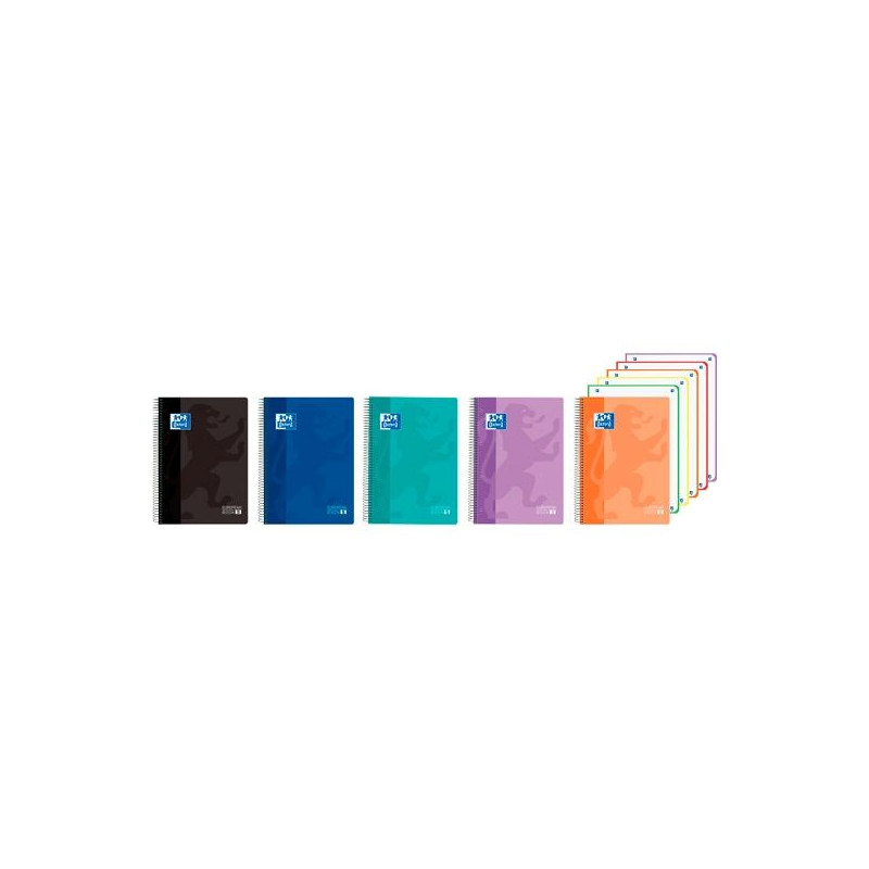 (400196862) OXFORD CUADERNO EUROPEANBOOK 5 CLASSIC 120H A4+ 5X5 WRITE&ERASE T/PLÁSTICO C/SURTIDOS VIVOS