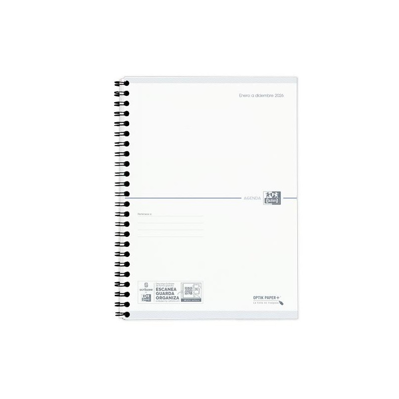 (400201736) OXFORD RECAMBIO AGENDA ANUAL ESPIRAL DOBLE A5 128H SV 2026
