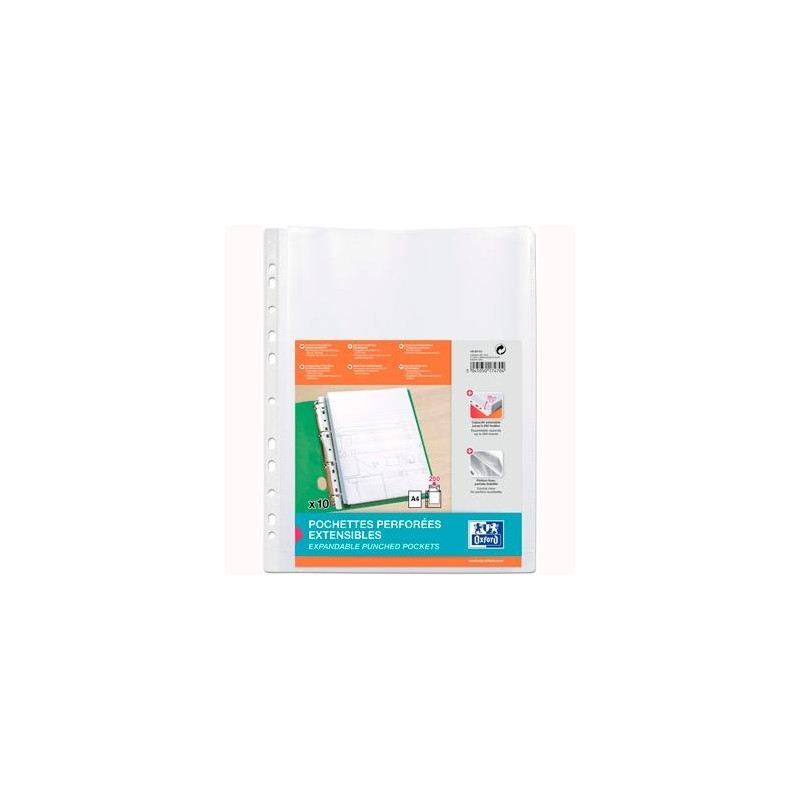 (100207012) OXFORD FUNDA MULTITALADRO 11 PP CRISTAL A4 200 MICRAS GRAN CAPACIDAD EXTRA BLISTER 10 FUNDAS (100207012) OXFORD FUNDA MULTITALADRO 11 PP CRISTAL A4 200 MICRAS GRAN CAPACIDAD EXTRA BLISTER 10 FUNDAS