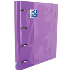 (400109183) OXFORD CARPETA ANILLAS 4X35MM CLASSIC EUROPEANBINDER C/RECAMBIO 100H A4+ 5X5 T/EXTRADURA MALVA