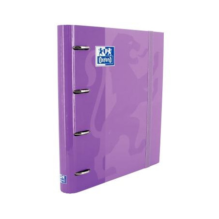 (400109183) OXFORD CARPETA ANILLAS 4X35MM CLASSIC EUROPEANBINDER C/RECAMBIO 100H A4+ 5X5 T/EXTRADURA MALVA