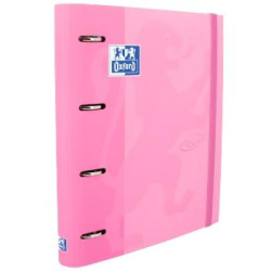 (400127156) OXFORD CARPETA DE ANILLAS 4X35MM TOUCH EUROPEANBINDER C/RECAMBIO 100H A4+ 5X5 T/EXTRADURA FUCSIA PASTEL