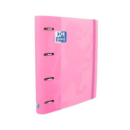 (400127156) OXFORD CARPETA DE ANILLAS 4X35MM TOUCH EUROPEANBINDER C/RECAMBIO 100H A4+ 5X5 T/EXTRADURA FUCSIA PASTEL