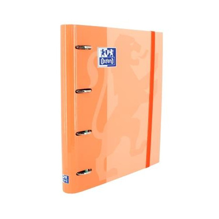 (400132986) OXFORD CARPETA ANILLAS 4 X 35MM CLASSIC EUROPEANBINDER C/RECAMBIO 100H A4+ 5X5 TAPA EXTRADURA MELOCOTÓN