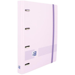(400160538) OXFORD LIVE & GO CARPETA 4 ANILLAS 35MM EUROPEANBINDER A4+ POLYFOAM C/RECAMBIO 5X5 MALVA PASTEL
