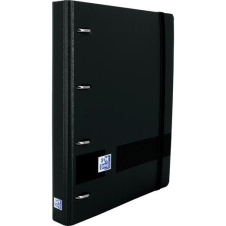 (400183096) OXFORD EUROPEANBINDER LIVE&GO CARPETA ANILLAS 4X25 A5+ C/RECAMBIO DOTS WRITE&ERASE POLYFOAM NEGRO