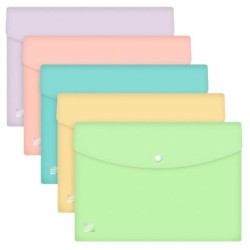 (400187613) OXFORD SOBRES CON BROCHE URBAN A4 PLÁSTICO RÍGIDO C/SURTIDOS PASTEL