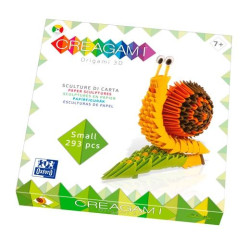 (716) OXFORD ESCULTURA ORIGAMI 3D CREAGAMI CARACOL TAMAÑO PEQUEÑO NIVEL FÁCIL