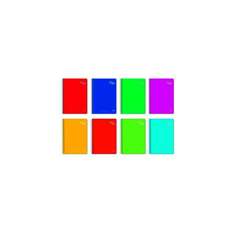 (16284) PACSA CUADERNO XTRA PLUS 80H FOLIO 90GR 1 LINEA 8CM TAPA DURA PACK 5 UD COLORES SURTIDOS (16284) PACSA CUADERNO XTRA PLUS 80H FOLIO 90GR 1 LINEA 8CM TAPA DURA PACK 5 UD COLORES SURTIDOS