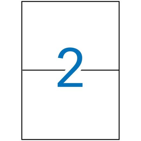 (01787) APLI ETIQUETAS ADHESIVAS 210X148MM INKJET/LÁSER C/RECTOS 2 X 500H BLANCO
