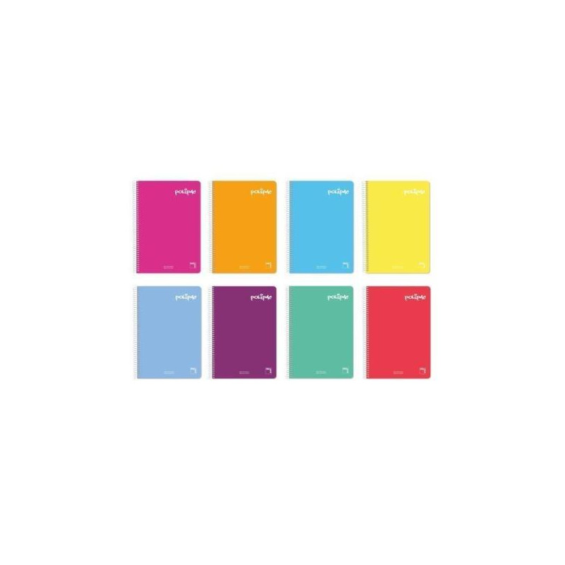(16952) PACSA CUADERNO POLIPAC 80H FOLIO 70GR 4X4MM TAPAS PP PACK 5 UD COLORES SURTIDOS (16952) PACSA CUADERNO POLIPAC 80H FOLIO 70GR 4X4MM TAPAS PP PACK 5 UD COLORES SURTIDOS