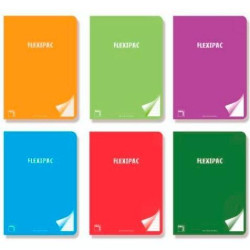 (20118) PACSA LIBRETA FLEXIPAC A4 48H 90GR 6X6 TAPAS PP TRANSLÚCIDO FLEXIBLE PACK 6 C/SURTIDOS