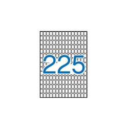 (01857) APLI ETIQUETAS ADHESIVAS 8X12MM MANUAL/IMPRESIÓN C/ROMOS 225 X 15H A5 BLANCO
