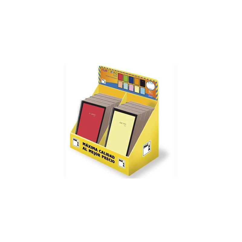 (E22/02) PACSA CUADERNO PLASTIPAC SERIE LUX 80H FOLIO 100GR 4X4MM EXPOSITOR 40 UD TAPA PP C/SURTIDOS VIVOS/PASTEL (E22/02) PACSA CUADERNO PLASTIPAC SERIE LUX 80H FOLIO 100GR 4X4MM EXPOSITOR 40 UD TAPA PP C/SURTIDOS VIVOS/PASTEL