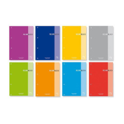 (21160) PACSA RECAMBIO 100H A4 ENCOLADO 90GR 5X5 + GRECA 4 TALADROS RECAMBLOCK FUCSIA