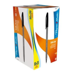 (S0977410) PAPER MATE BOLÍGRAFO INKJOY 100 CAP TRIANGULAR NEGRO CAJA 80+20 UD