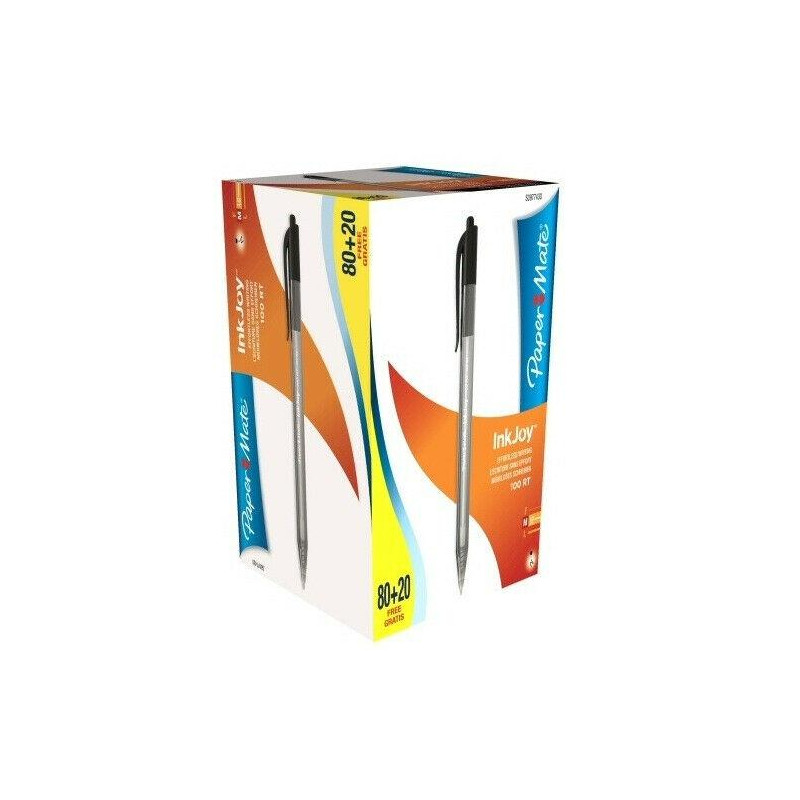 (S0977430) PAPER MATE INKJOY 100 BOLÍGRAFO RETRÁCTIL TRIANGULAR NEGRO CAJA DE 80+20 (S0977430) PAPER MATE INKJOY 100 BOLÍGRAFO RETRÁCTIL TRIANGULAR NEGRO CAJA DE 80+20