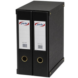 (924201) PARDO MÓDULO 2 ARCHIVADORES PALANCA 70MM FORRADO NEGRO