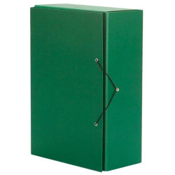 (971104) PARDO CARPETA DE PROYECTOS LOMO 120MM CIERRE GOMA C/GANCHILLO EXTRA FORRADO VERDE