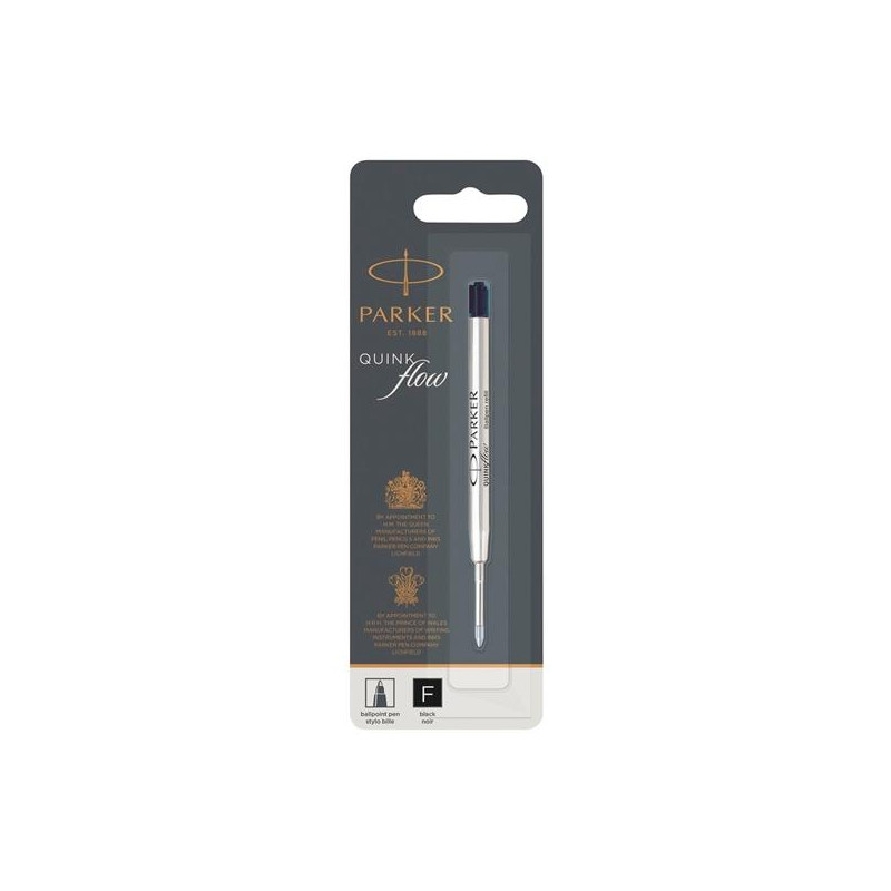 (1950367) PARKER RECAMBIO DE BOLÍGRAFO QUINKFLOW PUNTA DE BOLA F NEGRO -BLISTER- (1950367) PARKER RECAMBIO DE BOLÍGRAFO QUINKFLOW PUNTA DE BOLA F NEGRO -BLISTER-