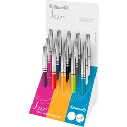 (300014178) PELIKAN BOLÍGRAFO JAZZ CLASSIC TINTA AZUL C/SURTIDOS EXPOSITOR 15 UD
