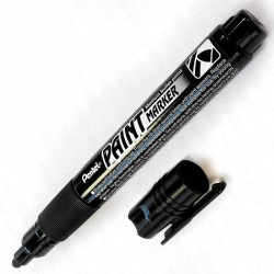 (MMP20-AO) PENTEL PAINT MARKER MARCADOR PERMANENTE PUNTA CONICA NEGRO -12U-