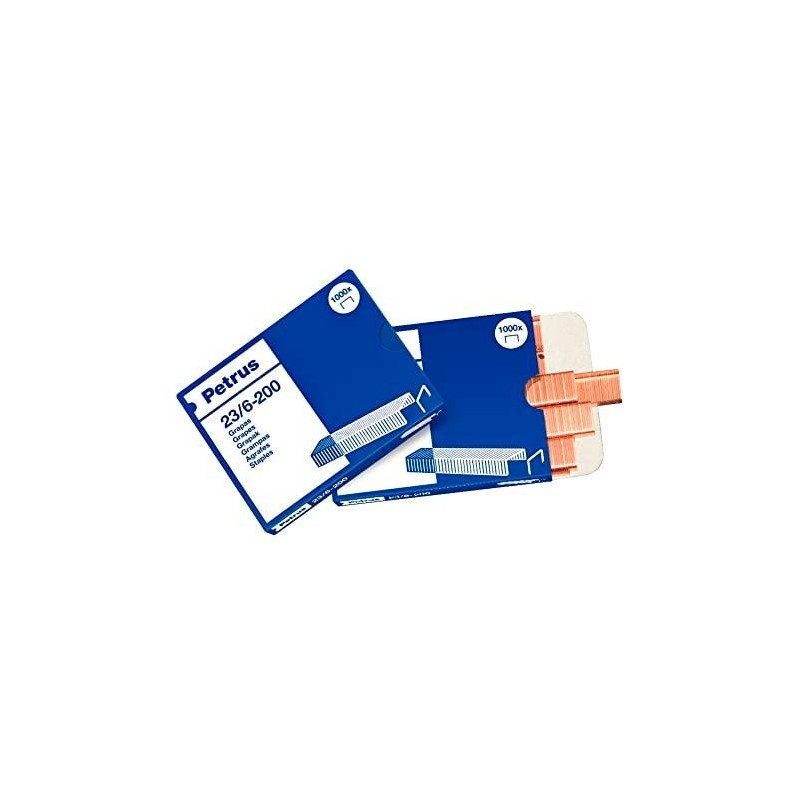 (23600) PETRUS GRAPAS 23/6 COBREADAS -CAJA DE 1000- (23600) PETRUS GRAPAS 23/6 COBREADAS -CAJA DE 1000-
