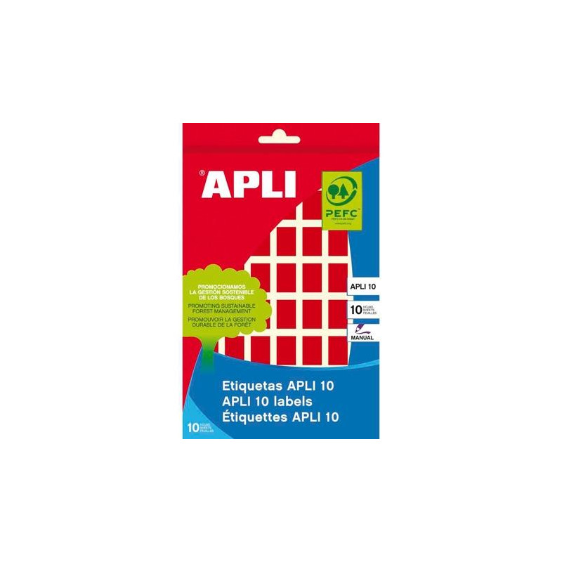 (02752) APLI ETIQUETAS ADHESIVAS 12X18MM ESCRITURA MANUAL C/ROMOS 56 X 8H ROJO (02752) APLI ETIQUETAS ADHESIVAS 12X18MM ESCRITURA MANUAL C/ROMOS 56 X 8H ROJO