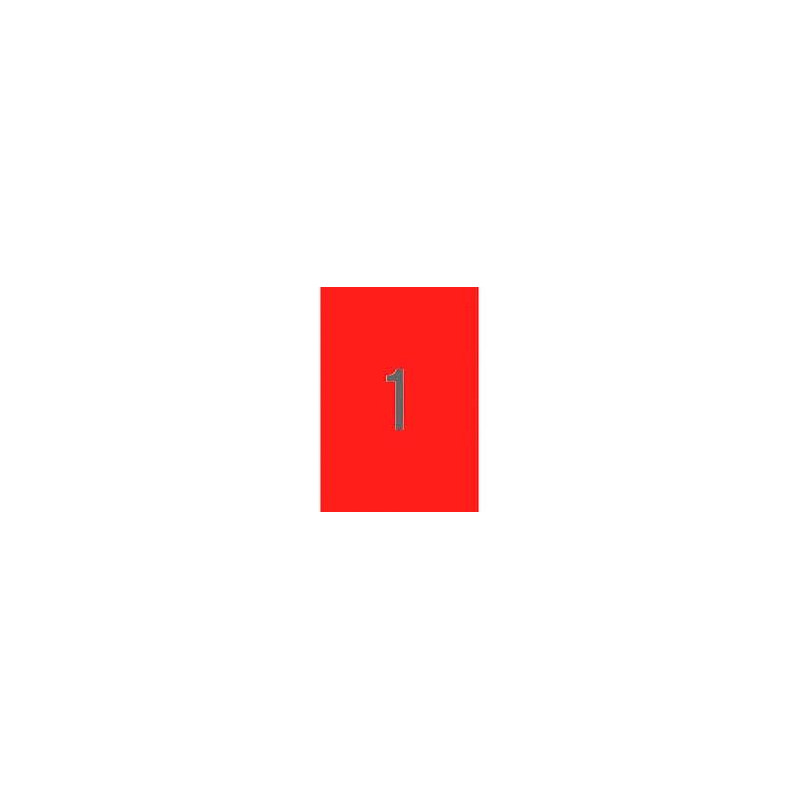 (02880) APLI ETIQUETAS ADHESIVAS 210X297MM LÁSER C/RECTOS 1 X 20H ROJO FLUORESCENTE (02880) APLI ETIQUETAS ADHESIVAS 210X297MM LÁSER C/RECTOS 1 X 20H ROJO FLUORESCENTE