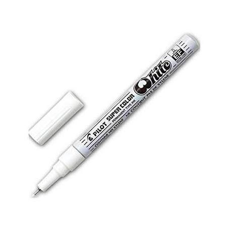 (SC-W-EF) PILOT MARCADOR PERMANENTE DESECHABLE BLANCO EXTRAFINO