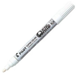 (SC-W-M) PILOT MARCADOR PERMANENTE DESECHABLE BLANCO MEDIO