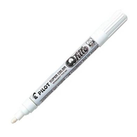 (SC-W-M) PILOT MARCADOR PERMANENTE DESECHABLE BLANCO MEDIO