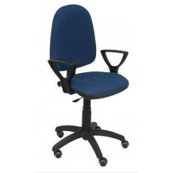 (04CPBALI200BGOLF) PIQUERAS Y CRESPO SILLA AYNA REGULABLE CONTACTO PERMANENTE BRAZOS/F TEJIDO AZUL MARINO